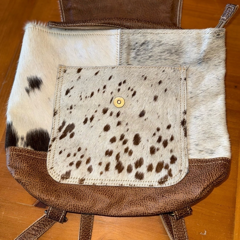 Myra bag NWT leather and canvas convertible backpack purse western boho Western - Picture 8 of 10